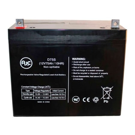 Battery Clerk UPS Battery, UPS, 12V DC, 75 Ah, Cabling, NB Terminal CSB-EVX12750 BACK-UP